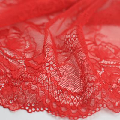 light and pretty red trim lace