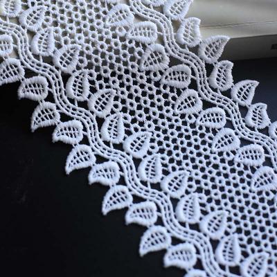 guipure embroidered lace fabric for bridal dresses