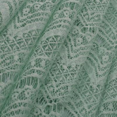 green flower lace fabric