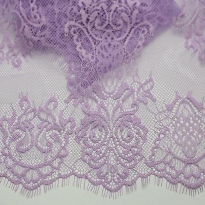 purple eyelash lace for lingerie