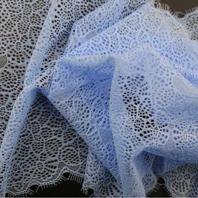 blue new design eyelash lace