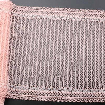 stripe design lace trimming